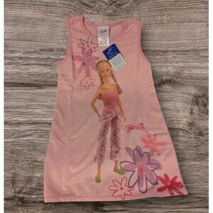 NWT Y2K Girls Vtg Barbie Avenue Nightgown Sleeveless Sz 4T Summer Pink 2004 NOS